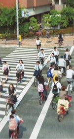 大阪市東住吉区の歩道で昨年10月 自転車同士の衝突