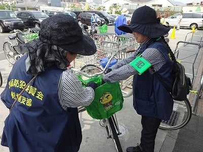 箕面市の自転車のかごカバー
