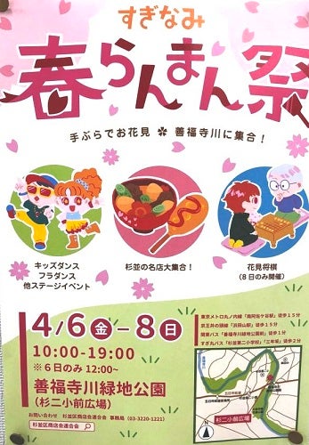 すぎなみ春らんまん祭 お花見 桜が綺麗な名所といえば善福寺川緑地公園 街 盛り上げ隊が行く リビングむさしのweb