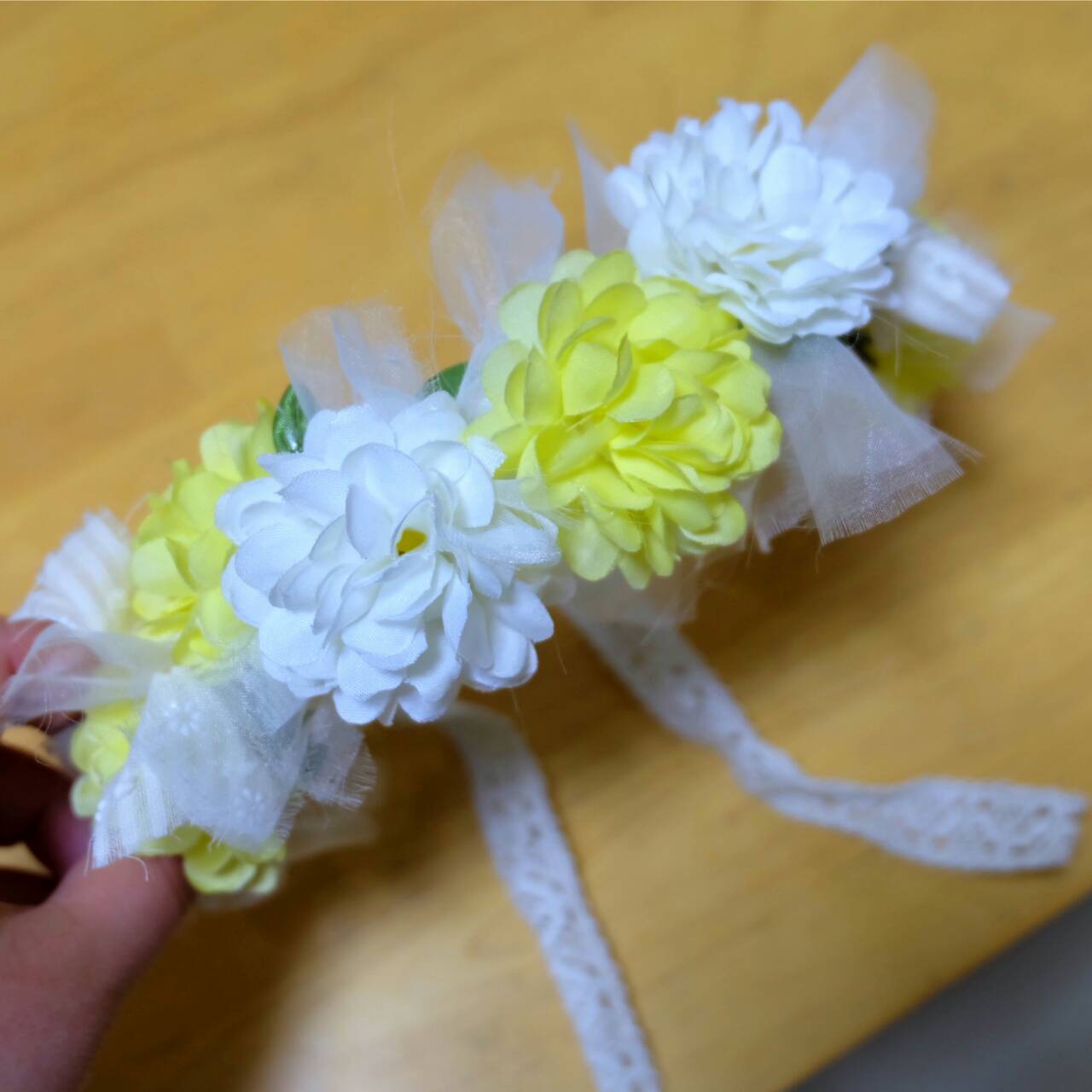 100均ハンドメイド 春の装い 花かんむり コサージュ バニーリース リビング埼玉web
