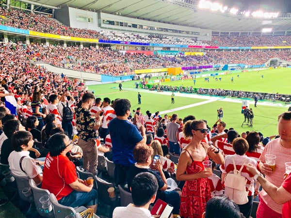 ラグビーW杯開幕戦スタジアムで観戦しました♪アイルランド戦はTV前