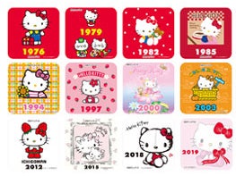 キティちゃんの 歴代デザインが勢ぞろい／ハローキティ期間限定コラボ