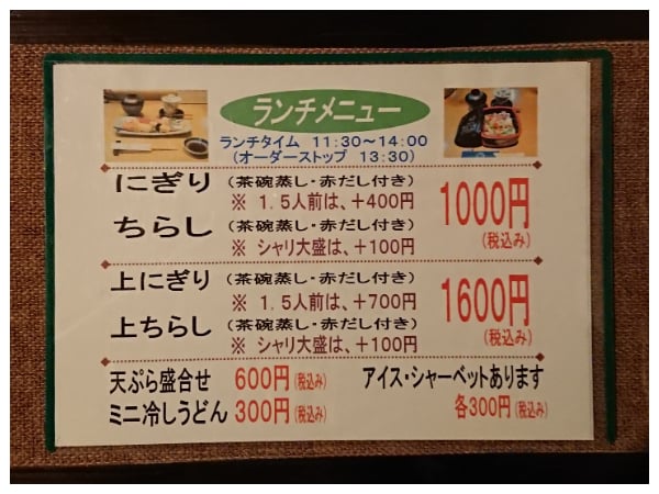 知る人ぞ知る絶品お寿司ランチ！！平井町の海鮮もりかわ寿司