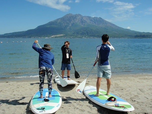 鹿児島体感！わくわくーぽん】錦江湾マリン・SUP(スタンドアップ