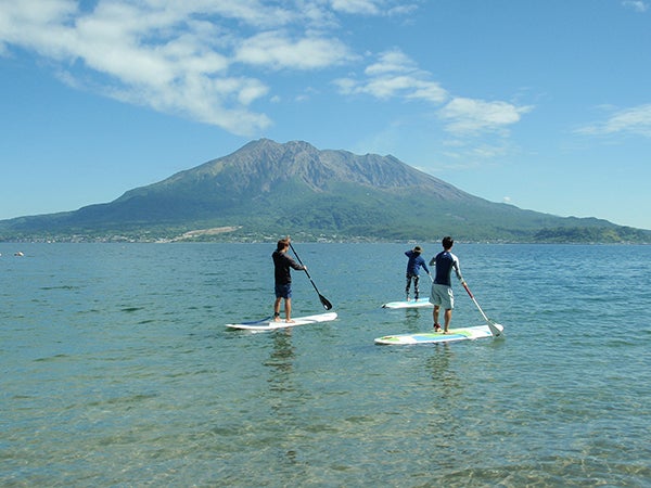 鹿児島体感！わくわくーぽん】錦江湾マリン・SUP(スタンドアップ