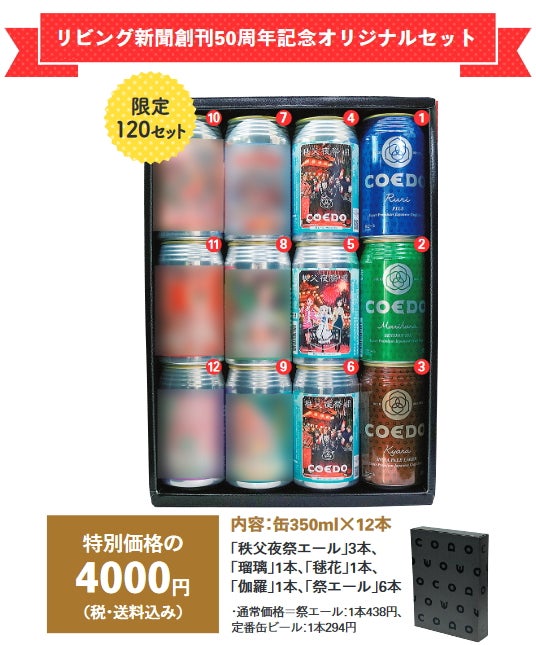 限定120箱】COEDOビール「リビング新聞オリジナルセット」送料込みで