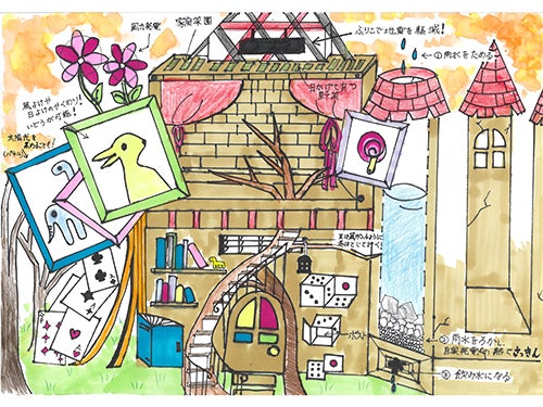 未來樹」開運絵画波動絵手描き額付き 一点物