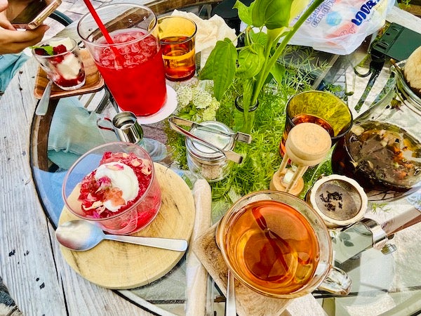 赤坂Bizタワー】ペットOKな花と緑あふれる「ティーハウス」で