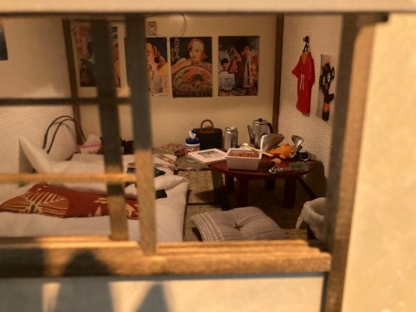 ♦一軒家ミニチュア♦　各階取り外し可能　昭和レトロ　詳細は写真ご参考に❗ Amazon | Hallisun ドールハウス ミニチュア 手作り DIY 組立 三