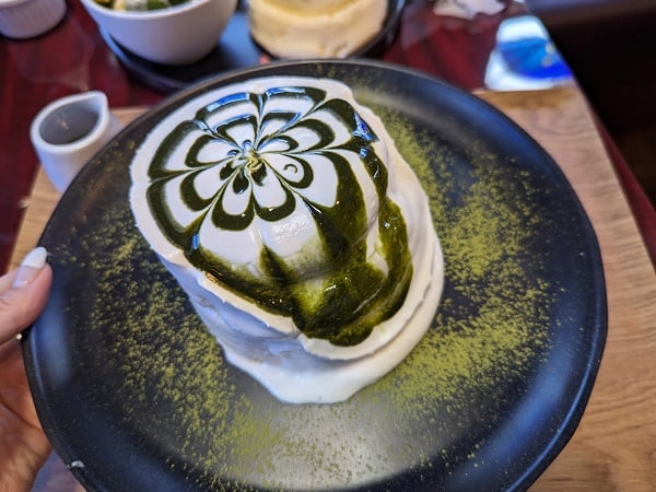 くまさん☆パンケーキプレート☆抹茶 京都で押さえておくべき！絶品抹茶パンケーキ8選 くまさんパンケーキ