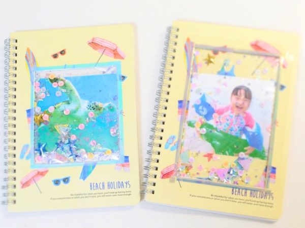 セール 登場から人気沸騰 100均工作】夏の思い出を飾って楽しもう♪シャカシャカノートの 文房具・ステーショナリー