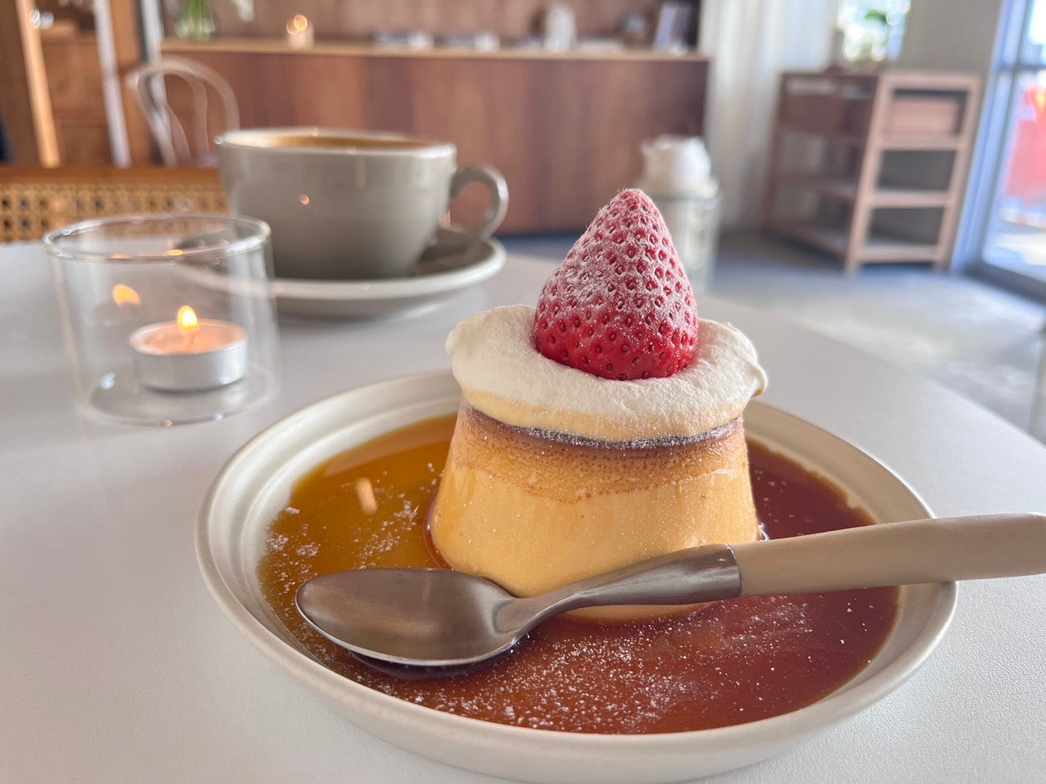 あきる野】かわいすぎる大人プリン♪山の中の淡色カフェ『コーヒー