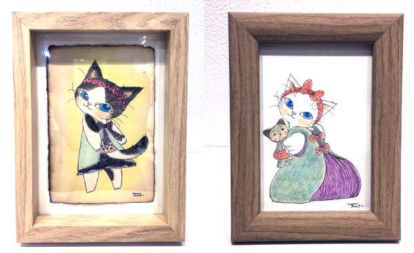 松風直美さん　三毛猫　切り絵 松風直美さん 三毛猫 切り絵（松風直美のギャラリー