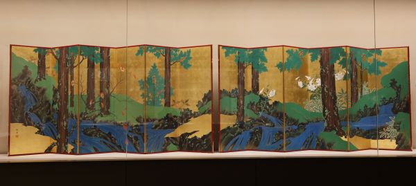 明治の京都の日本画家 鈴木松僊 秋風景 秋 秋色 山水 紅葉 ＜鈴木