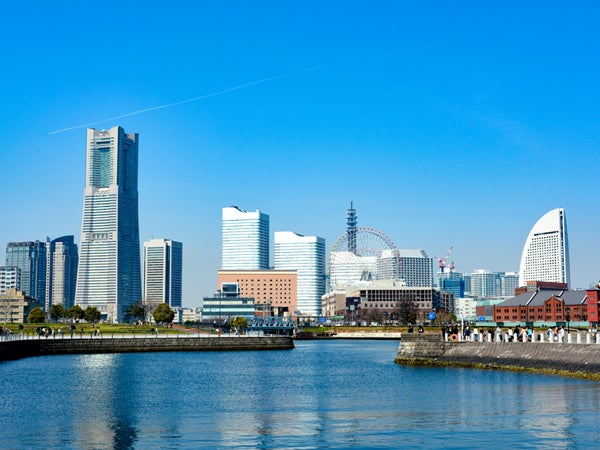 日本画   横浜 ランドマーク&ロープウェイ 日本画 横浜 ランドマーク&ロープウェイ 日本画 横浜 ランド