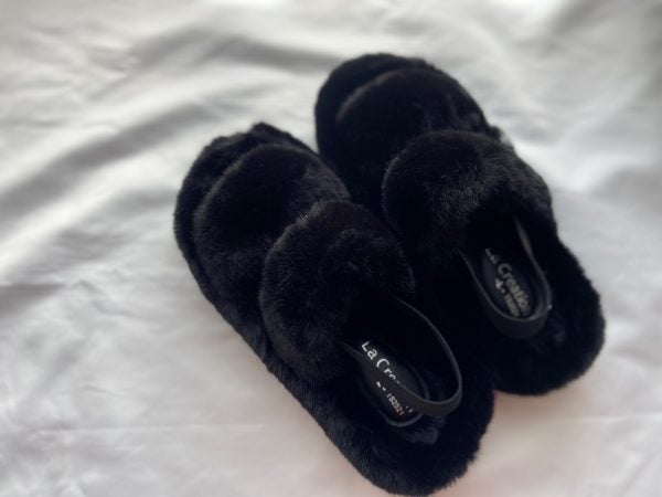 FENDI ファーサンダル パープル FENDI フェンディ サンダル BAGUETTE バゲット レザー スライド