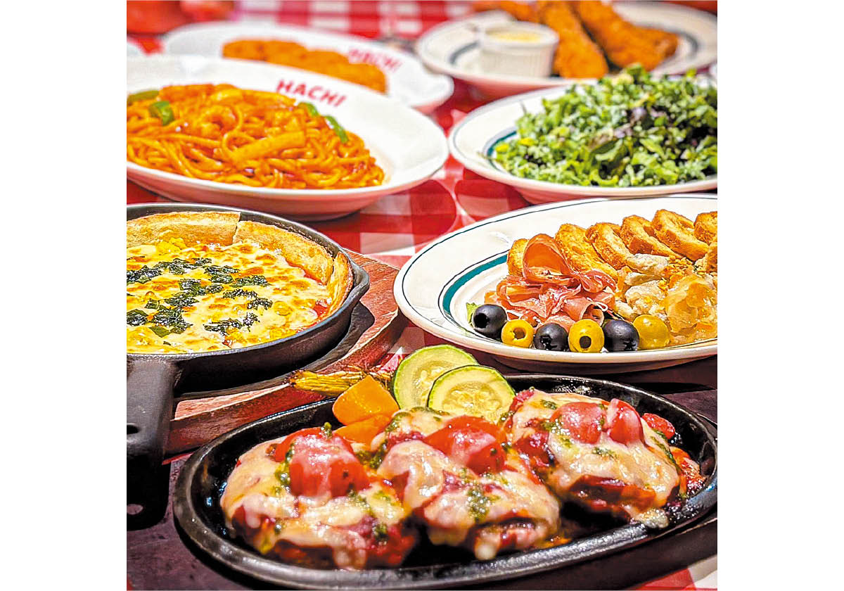 割引特典あり】ナポリタン、ハンバーグ、熱々ピザ「ハチ」で王道洋食