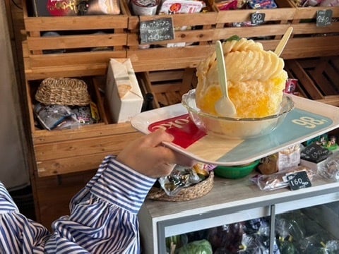 久留米市】青果店が作る桃一個丸ごと贅沢かき氷♪週3日だけのクレープ