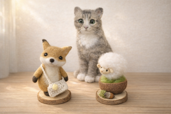 チクチクに夢中！「羊毛フェルトで作る動物たち」｜リビングカルチャー